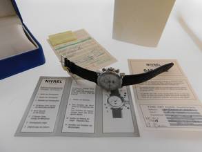 Thumbnail von Nivrel Vollkalender Automatik Mondphase im Full Set Top Zustand Krokoband </h1>