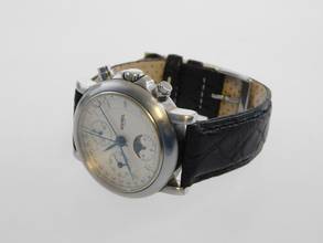 Thumbnail von Nivrel Vollkalender Automatik Mondphase im Full Set Top Zustand Krokoband </h1>