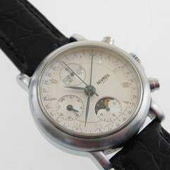 Thumbnail von Nivrel Vollkalender Automatik Mondphase im Full Set Top Zustand Krokoband </h1>