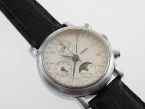 Thumbnail von Nivrel Vollkalender Automatik Mondphase im Full Set Top Zustand Krokoband </h1>