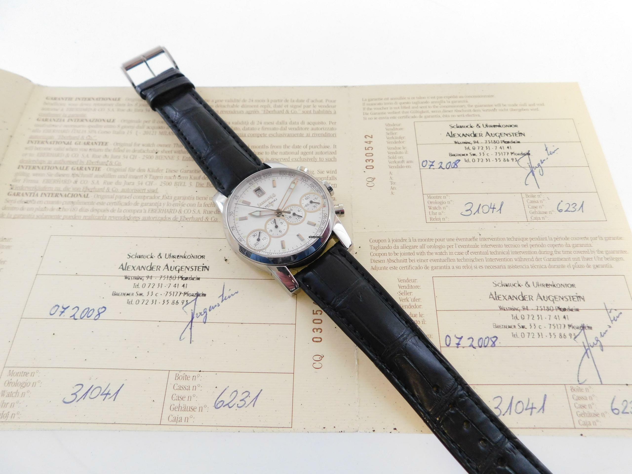 Thumbnail von Eberhard & Co. Chrono 4 4; Full Set Box Papiere und Revision </h1>