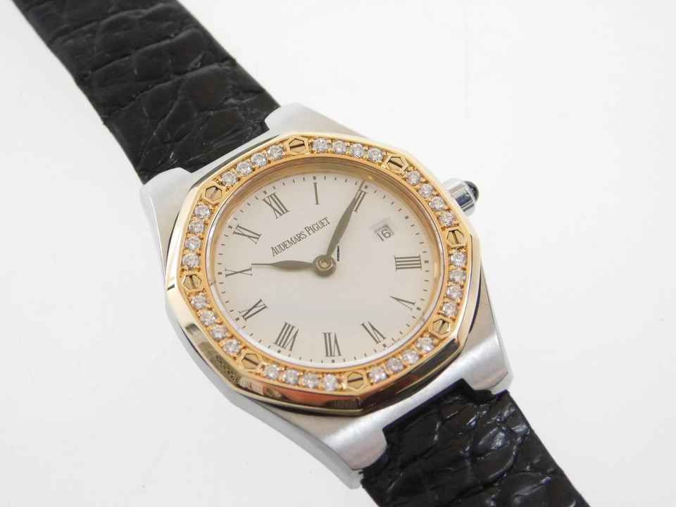  Audemars Piguet Royal Oak Medium mit original Brillantbesatz Stahl Gold Datum 28 mm Faltschließe </h1> 