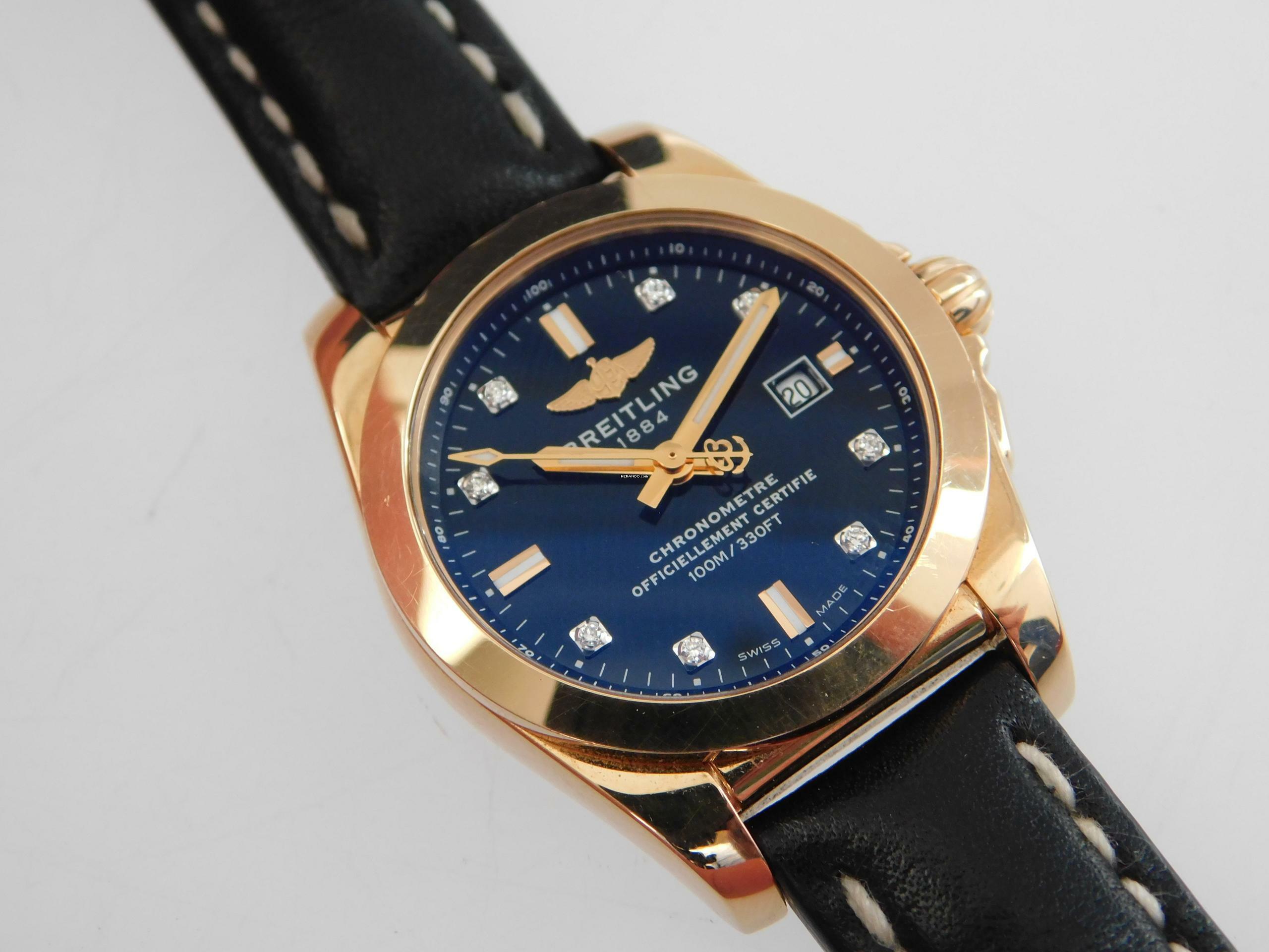 Breitling Galactic 18 Karat Rosé Gold Galactic 29 Sleek im Full Set Tresoruhr wie Neu