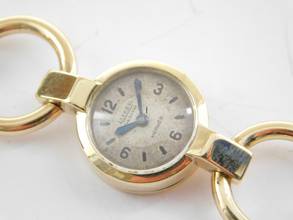 Thumbnail von Jaeger-LeCoultre 18 Karat Jaeger / Hermes Damenuhr Vintage Damenuhr Handaufzug Super Rare </h1>