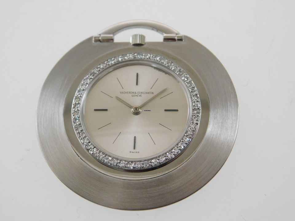  Vacheron Constantin Disco Volante 18 Karat Weißgold Flying Saucer Disco Volante: Ultra-Thin Pocketwatch Diamonds Open Face 