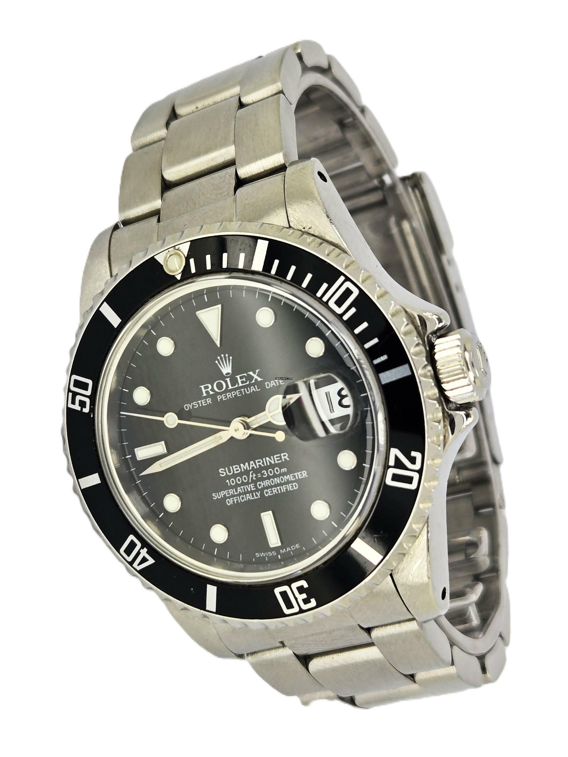 Thumbnail von Rolex Submariner Date LC100 Papiere 16800 </h1>