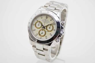 Thumbnail von Rolex Daytona Panna Cream Lemon Dial Thin Hands mit neuem Rolex Service und NFC Karte