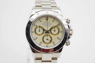 Thumbnail von Rolex Daytona Panna Cream Lemon Dial Thin Hands mit neuem Rolex Service und NFC Karte