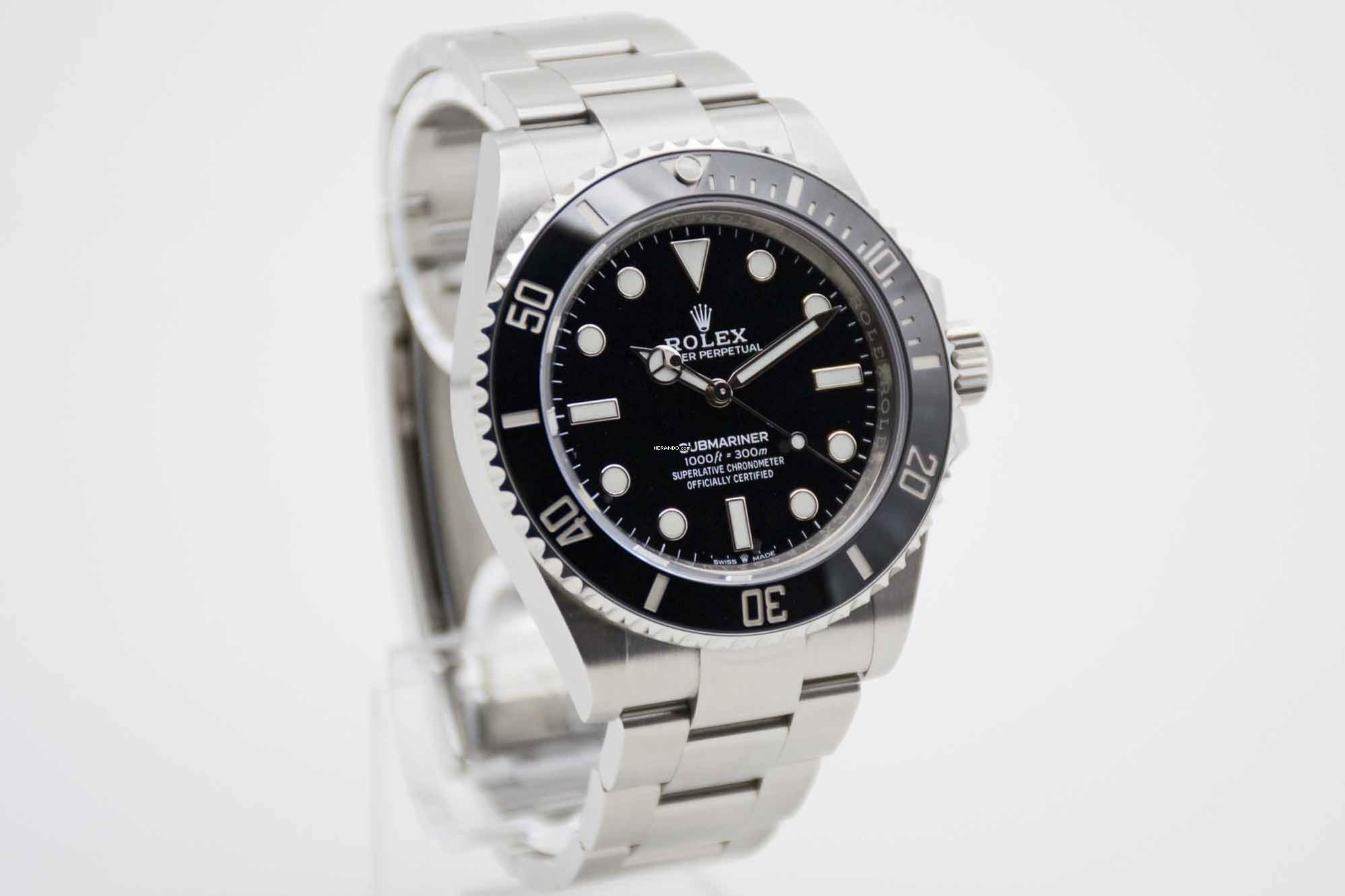 Thumbnail von Rolex Submariner (No Date) 41mm LC100 124060 perfektes Fullset