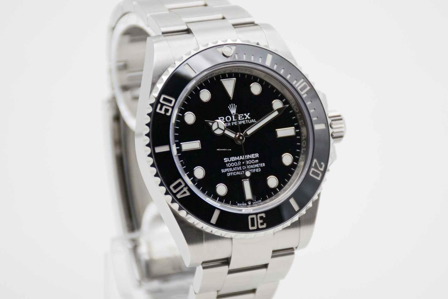Thumbnail von Rolex Submariner (No Date) 41mm LC100 124060 perfektes Fullset