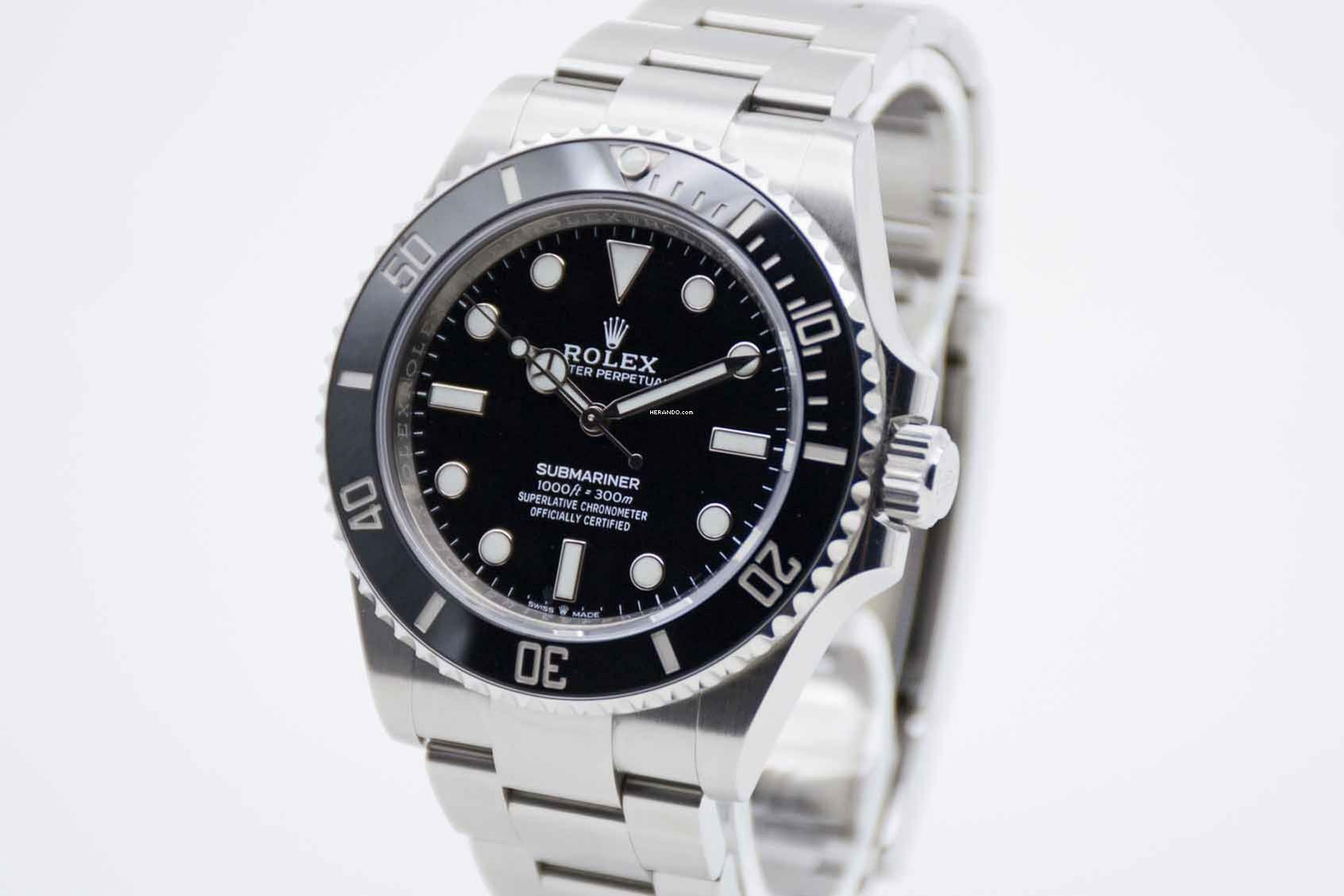 Thumbnail von Rolex Submariner (No Date) 41mm LC100 124060 perfektes Fullset