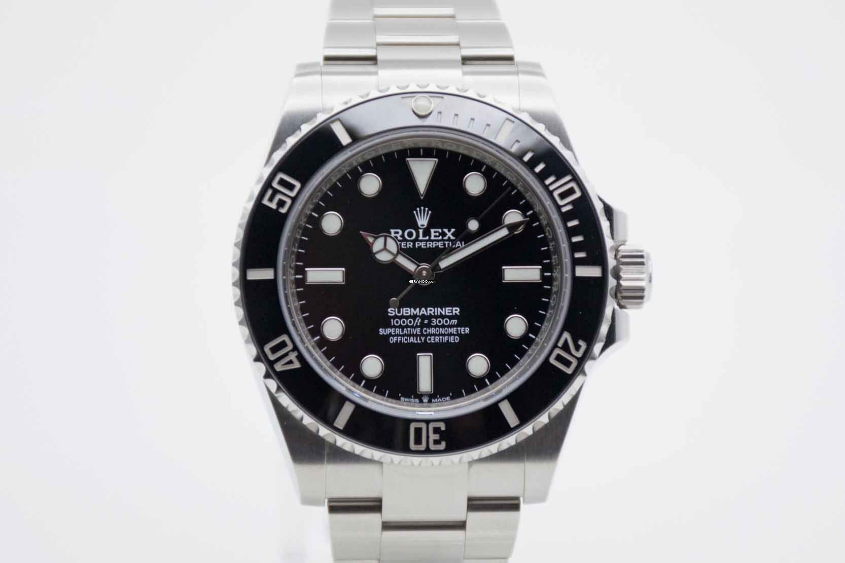  Rolex Submariner (No Date) 41mm LC100 124060 perfektes Fullset 