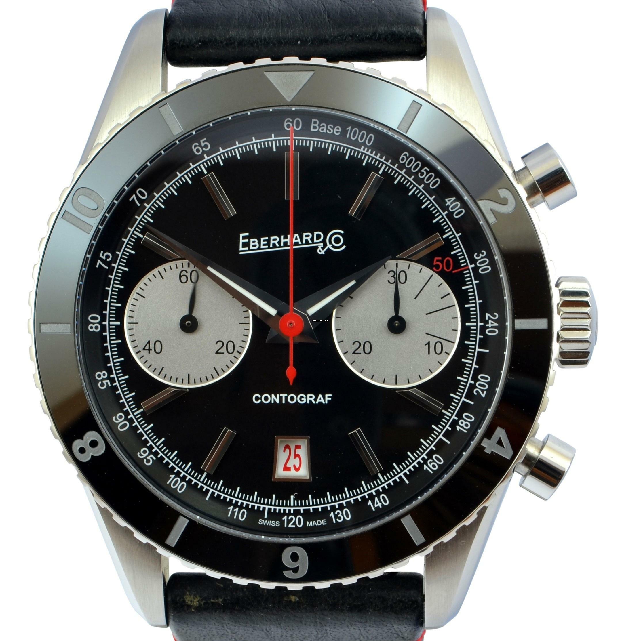 Thumbnail von Eberhard & Co. Contograf 31069 black dial Full Set NEW 2018 </h1>