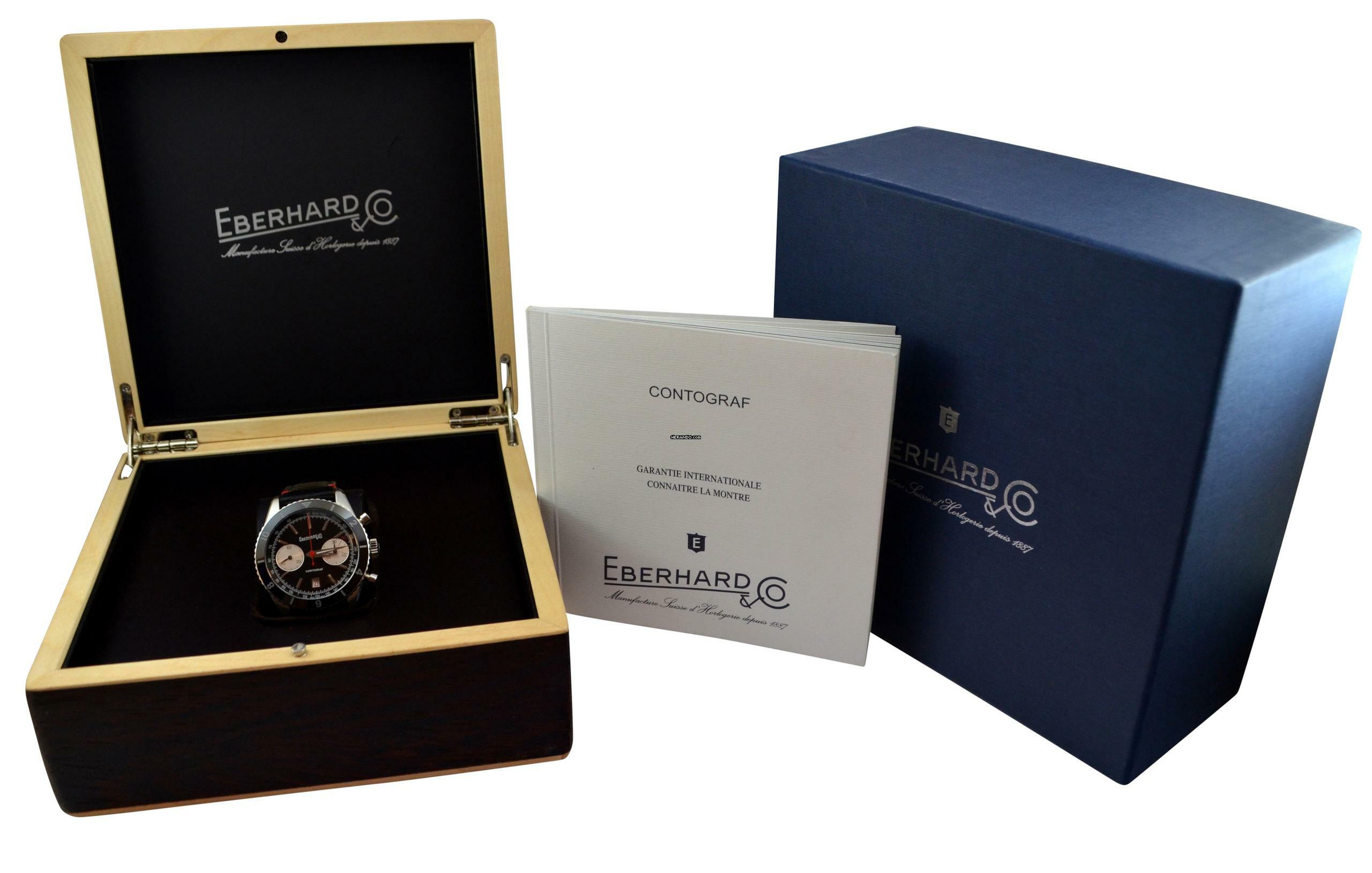 Thumbnail von Eberhard & Co. Contograf 31069 black dial Full Set NEW 2018 </h1>