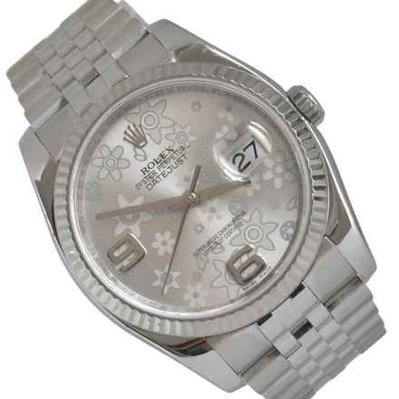 Rolex Datejust 36 116234 Factory Floral silver dial </h1> 