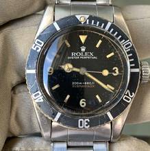 Thumbnail von Rolex Submariner (No Date) 6538 Coroncione Galvanic gilt Explorer dial 1959’s </h1>