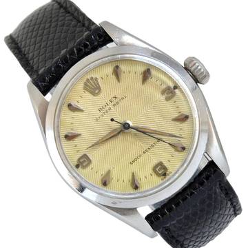  Rolex Oyster Perpetual 31 31MM 6444 Shock Resisting Herringbone vory dial 1956’s </h1> 