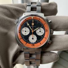 Thumbnail von Zenith Diver chronograph A3736 Super Sub Sea orange dial 1970's </h1>