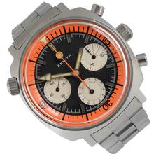 Thumbnail von Zenith Diver chronograph A3736 Super Sub Sea orange dial 1970's </h1>
