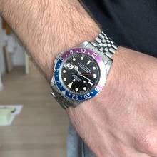 Thumbnail von Rolex GMT-Master 1675 Long E Fuchsia bezel Full Set 1968’s </h1>