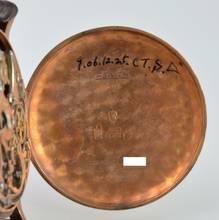 Thumbnail von Zenith Chronograph mono pusher porcelain dial yellow gold 18KT 1930’s </h1>