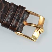 Thumbnail von Zenith Chronograph mono pusher porcelain dial yellow gold 18KT 1930’s </h1>