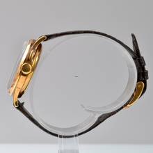 Thumbnail von Zenith Chronograph mono pusher porcelain dial yellow gold 18KT 1930’s </h1>