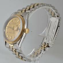 Thumbnail von Rolex Datejust 36 6605 Champagne dial steel and yellow gold 18KT 1957’s </h1>