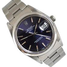 Thumbnail von Rolex Oyster Perpetual Date 15000 blue purple dial Full Set 1981’s </h1>