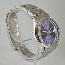 Thumbnail von Rolex Oyster Perpetual Date 15000 blue purple dial Full Set 1981’s </h1>
