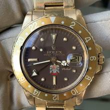 Thumbnail von Rolex GMT-Master 1675 UAE Qurayash Hawk dial by Mohammed bin Rashid Al Maktoum 1972's </h1>