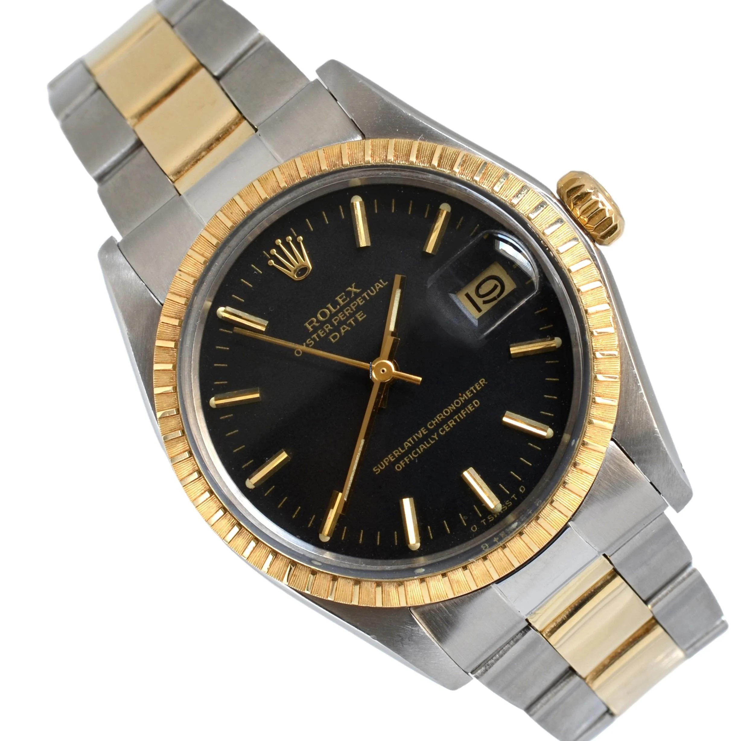  Rolex Oyster Perpetual Date 1505 black dial 1974's </h1> 