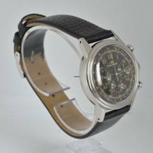 Thumbnail von Movado Chronograph Sub Sea caliber M95 Tropical black dial 1950’s </h1>