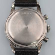 Thumbnail von Movado Chronograph Sub Sea caliber M95 Tropical black dial 1950’s </h1>