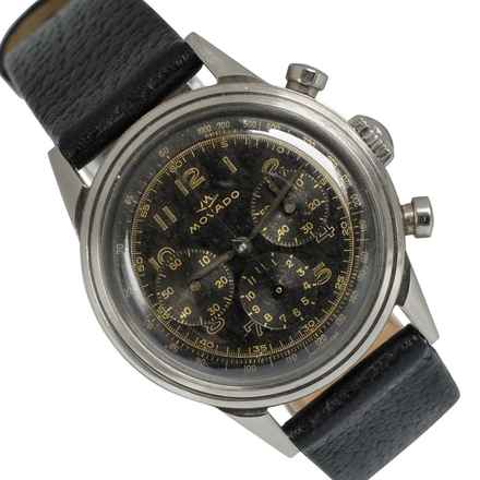  Movado Chronograph Sub Sea caliber M95 Tropical black dial 1950’s </h1> 