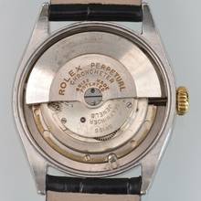 Thumbnail von Rolex Oyster Perpetual 35MM Semi Bubbleback OCC Radium Ivory dial automatic 1952's </h1>