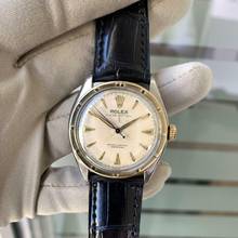 Thumbnail von Rolex Oyster Perpetual 35MM Semi Bubbleback OCC Radium Ivory dial automatic 1952's </h1>