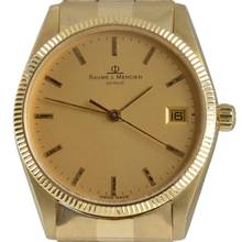 Thumbnail von Baume & Mercier Riviera Classique Date 34MM champagne dial yellow gold 18KT TOP Condition 1985’s
