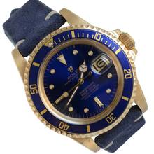 Thumbnail von Rolex Submariner Date 1680/8 Soleil blue dial yellow gold 18KT 1975's