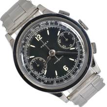 Thumbnail von Rolex Chronograph 2508 Antimagnetic black dial 1937’s with Service Official Rolex </h1>