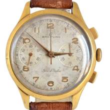 Thumbnail von Breitling Chronograph oversize Giro d'Italia golden plated 1950’s