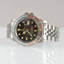 Thumbnail von Rolex GMT-Master 1675 black glossy dial gilt graphics 1966’s </h1>
