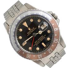 Thumbnail von Rolex GMT-Master 1675 black glossy dial gilt graphics 1966’s </h1>