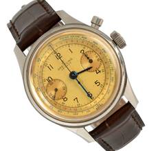 Thumbnail von Breitling Chronograph Mono-Pusher Huit Aviation Department U.S. Military 1970’s </h1>