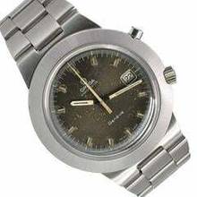 Thumbnail von Omega Genève Chronostop Date Jumbo 146.012 dove grey dial 1970’s </h1>