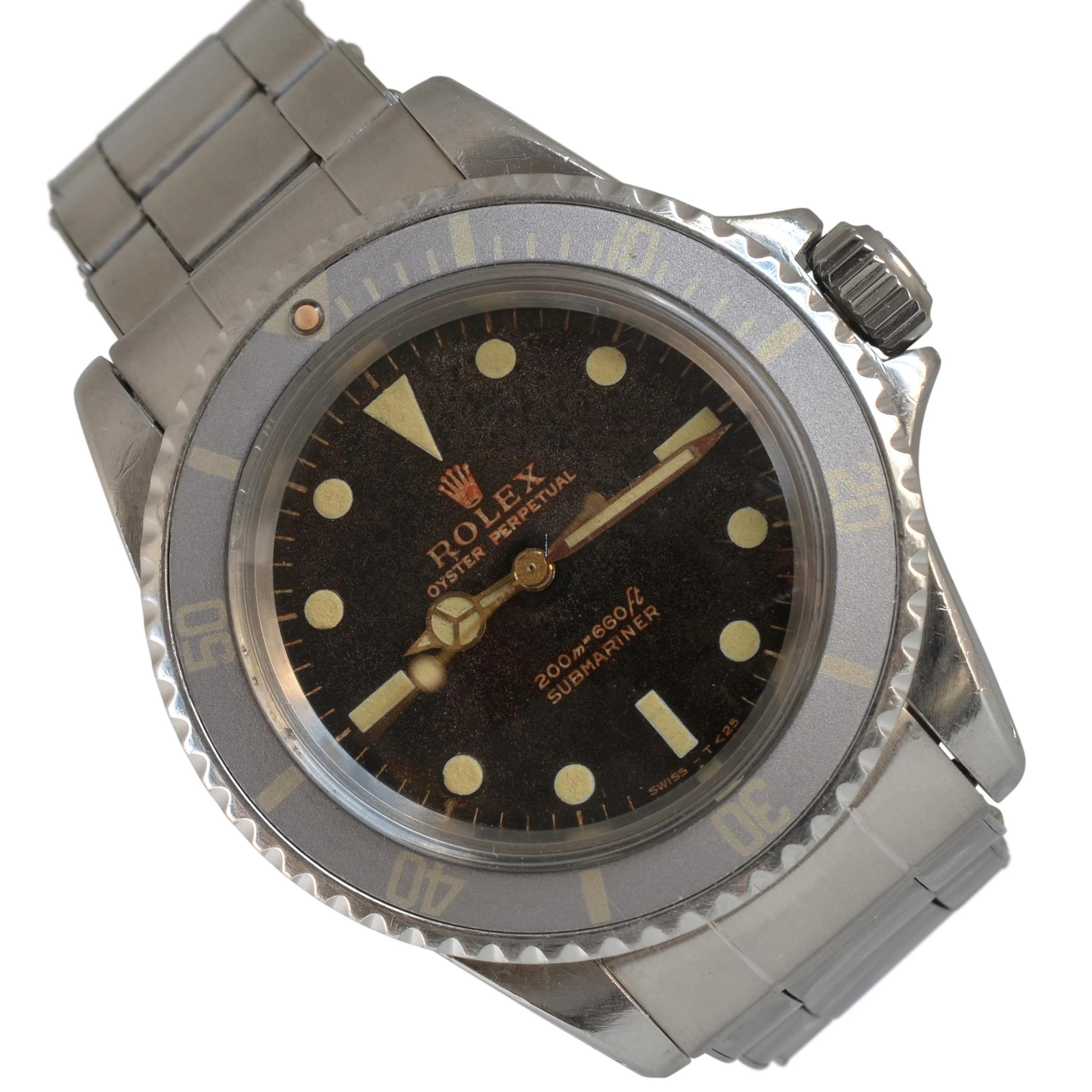 Rolex Submariner (No Date) 5513 meter-first galvanic gilt dial brown colour 1964’s </h1>
