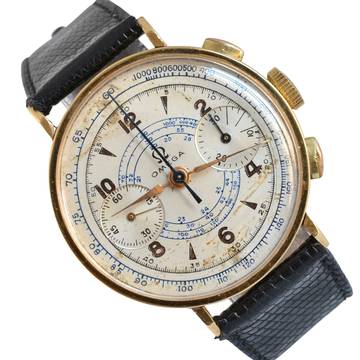 Omega Classic Chronograph Oversize 37MM caliber 33.3 CHRO yellow gold 18KT 1941’s </h1> 