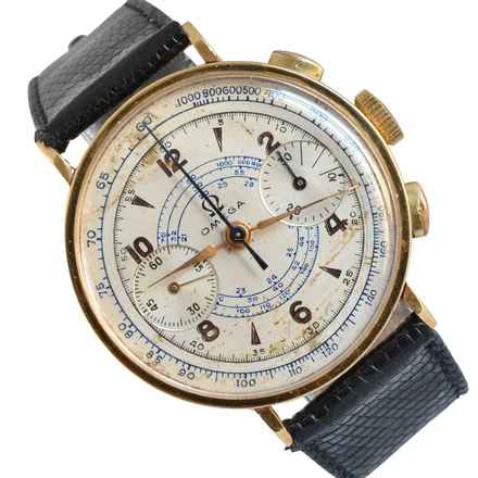  Omega Classic Chronograph Oversize 37MM caliber 33.3 CHRO yellow gold 18KT 1941’s </h1> 