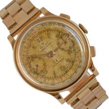 Thumbnail von Rolex Chronograph 2508 Antimagnetic champagne dial rose gold 18KT 1938's