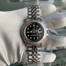 Thumbnail von Rolex GMT-Master 1675 Cornino Underline gilt dial pink bezel 1964’s </h1>